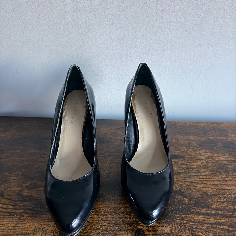Nine West Black Patent Leather Heels – Women’s Size 6.5 - Picture 4 of 9